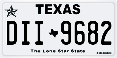 TX license plate DII9682