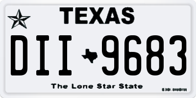 TX license plate DII9683