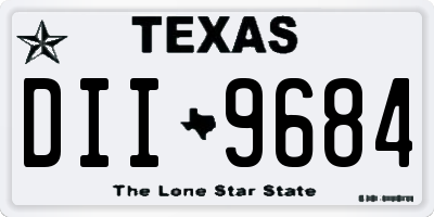 TX license plate DII9684