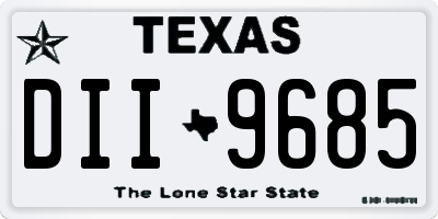 TX license plate DII9685