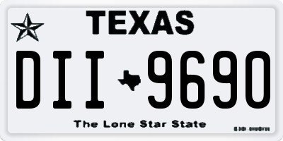TX license plate DII9690