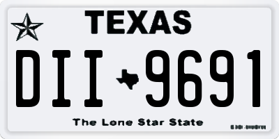 TX license plate DII9691