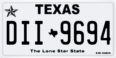 TX license plate DII9694