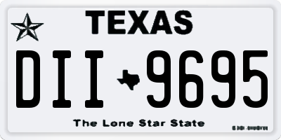 TX license plate DII9695