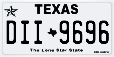 TX license plate DII9696