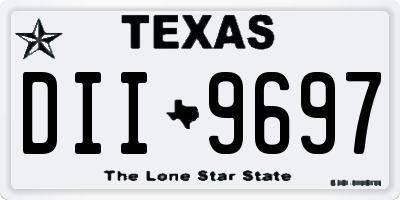 TX license plate DII9697