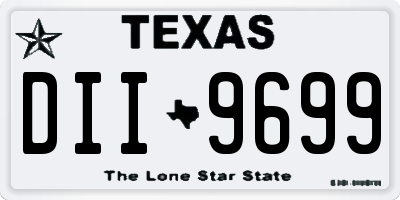 TX license plate DII9699