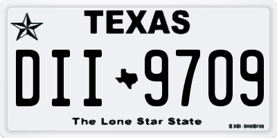 TX license plate DII9709