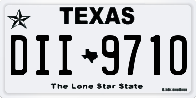 TX license plate DII9710