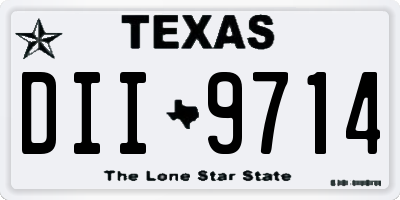 TX license plate DII9714