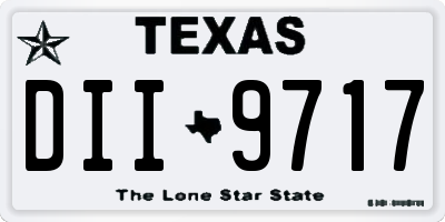 TX license plate DII9717