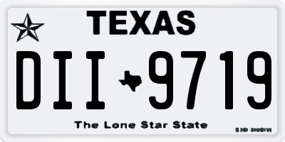 TX license plate DII9719