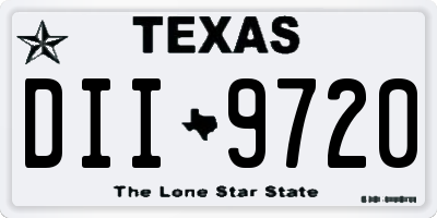 TX license plate DII9720