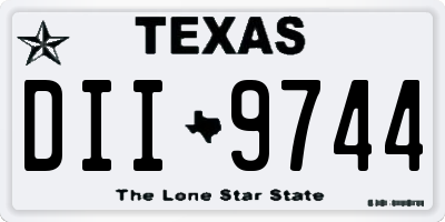 TX license plate DII9744