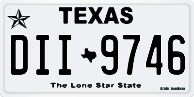 TX license plate DII9746