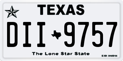 TX license plate DII9757