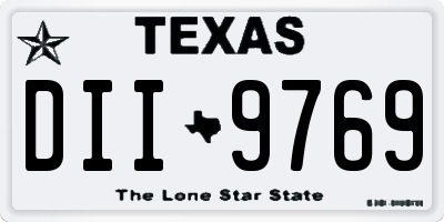 TX license plate DII9769