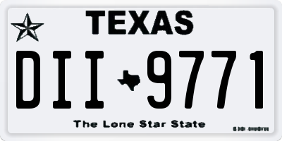 TX license plate DII9771