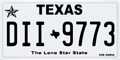 TX license plate DII9773