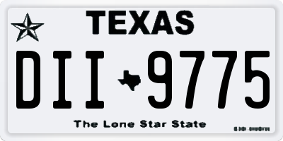 TX license plate DII9775