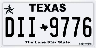 TX license plate DII9776