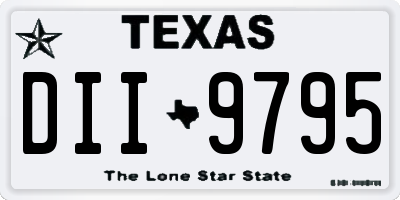 TX license plate DII9795