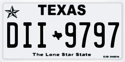 TX license plate DII9797
