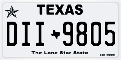 TX license plate DII9805