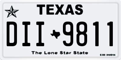 TX license plate DII9811