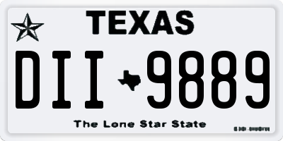 TX license plate DII9889