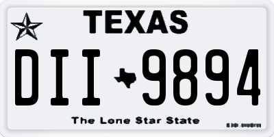 TX license plate DII9894