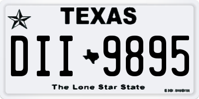 TX license plate DII9895