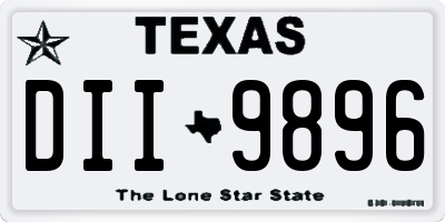 TX license plate DII9896