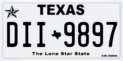 TX license plate DII9897