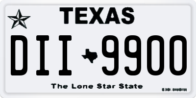 TX license plate DII9900