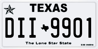 TX license plate DII9901