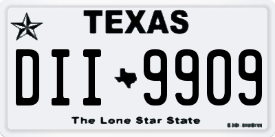 TX license plate DII9909