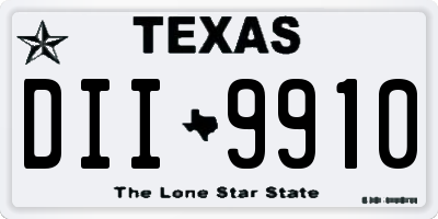 TX license plate DII9910