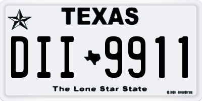 TX license plate DII9911