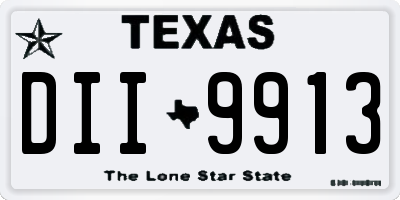 TX license plate DII9913