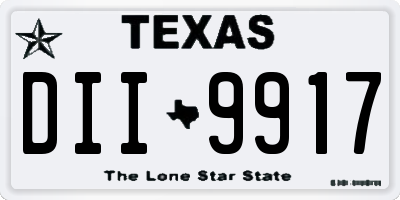 TX license plate DII9917