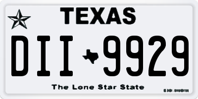 TX license plate DII9929
