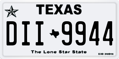 TX license plate DII9944