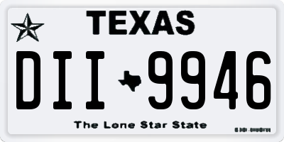 TX license plate DII9946