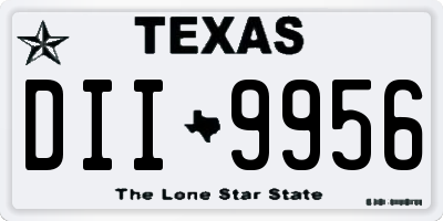 TX license plate DII9956