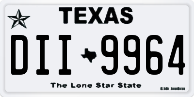 TX license plate DII9964