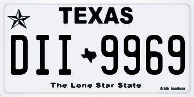 TX license plate DII9969