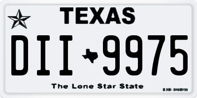 TX license plate DII9975
