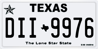 TX license plate DII9976