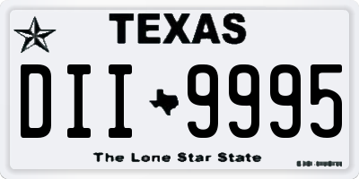 TX license plate DII9995